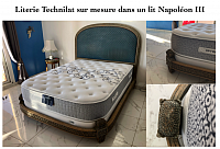 Literie sur mesure en demi corbeille, sommier demi corbeille, matelas demi corbeille