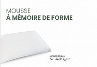 Oreiller mémoire de forme médium matières naturelles, fabrication française, Mémolouna de Biotex