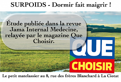 Surpoids et santé, bien dormir fait maigrir les personnes en surpoids, étude a été publiée en février dans la revue Jama Internal Medecine relayée par le magazine que choisir