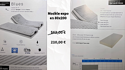 Modèle expo matelas blues technilat