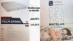 Matelas exposition Palmspring literie du comtat