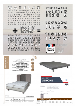 Packs promotion sommiers + matelas latex, ensembles complets en 140x190, en 160x200, en 180x200, livraison gratuite