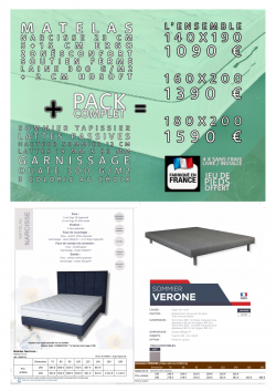 Packs promotion sommiers + matelas haute résilience, ensembles complets en 140x190, en 160x200, en 180x200, livraison gratuite