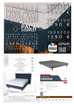 Packs promotion sommier + matelas ressorts, ensembles complets en 140x190, en 160x200, en 180x200, livraison gratuite